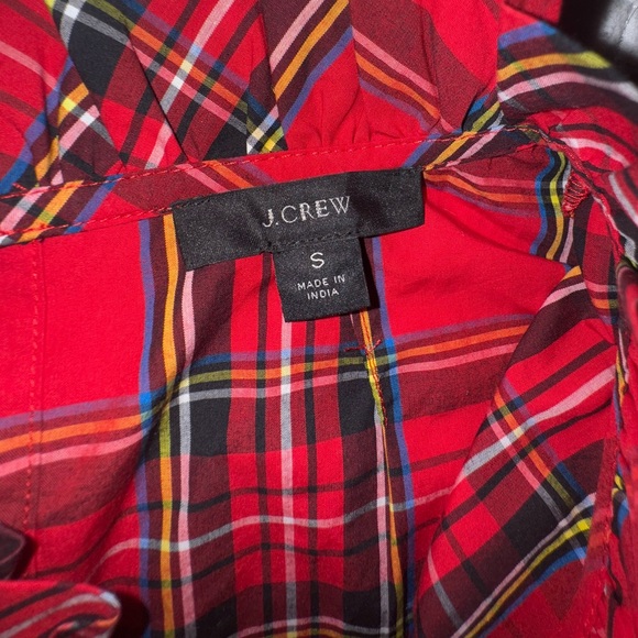 J. Crew Kids Red Plaid Blouse - Picture 4 of 4